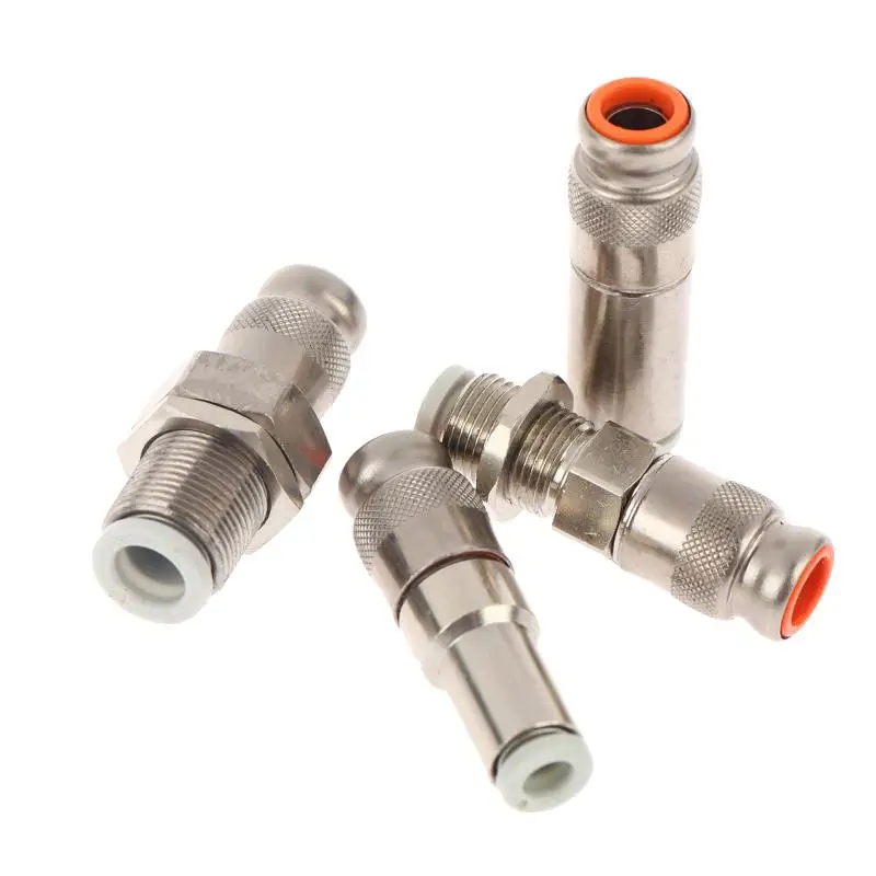 KK2P/KK2S-04H-06H-04E-06E Tracheal Quick Connector Pneumatic One-way Coupling Brass PU Tube Pipe Joint