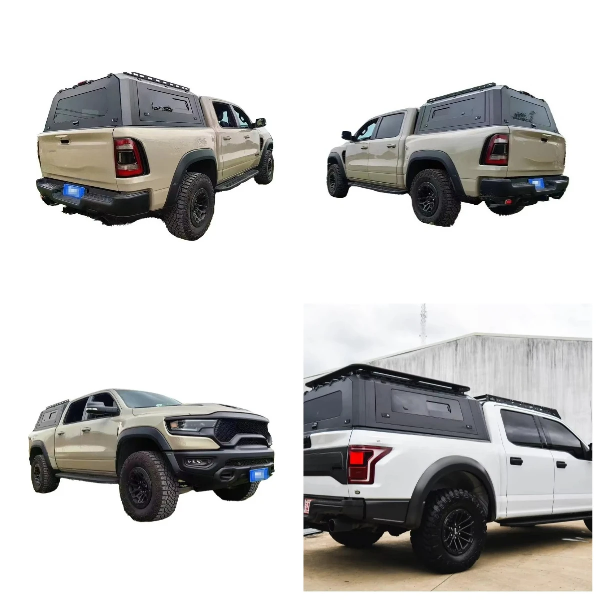 

Tailored Sizes Aluminum Tonneau Cover for Ram Anti Rusted Canopy Waterproof Pickup Truck Hard Top Camper
