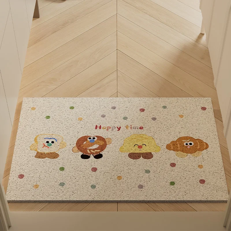 Entry door floor mat Entry door Home door mat Non-slip silk ring dirt-resistant foot mat New carpet can be cut