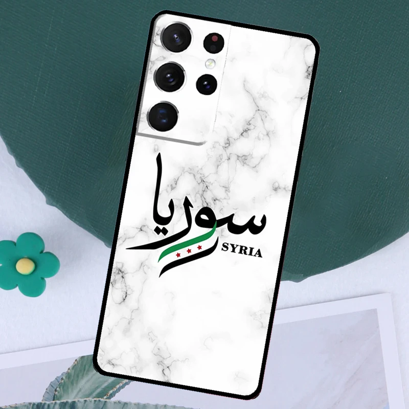 Syria Flag Cover For Samsung Galaxy S24 Ultra S21 S22 S23 Plus S20 FE S8 S9 S10 Note 10 20 Ultra Case