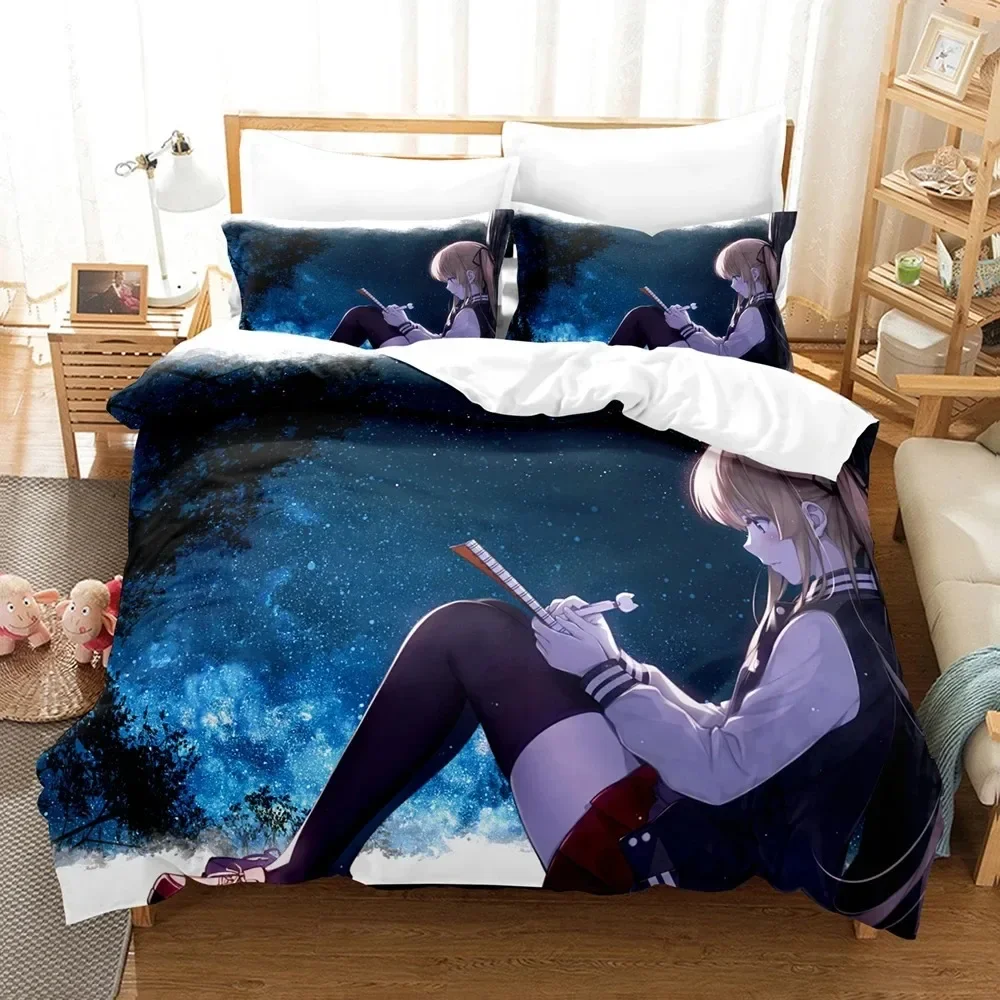 Anime Saekano Megumi Eriri Bedding Set Boys Girls Twin Queen Size Duvet Cover Pillowcase Bed Kids Adult Home Textileextile