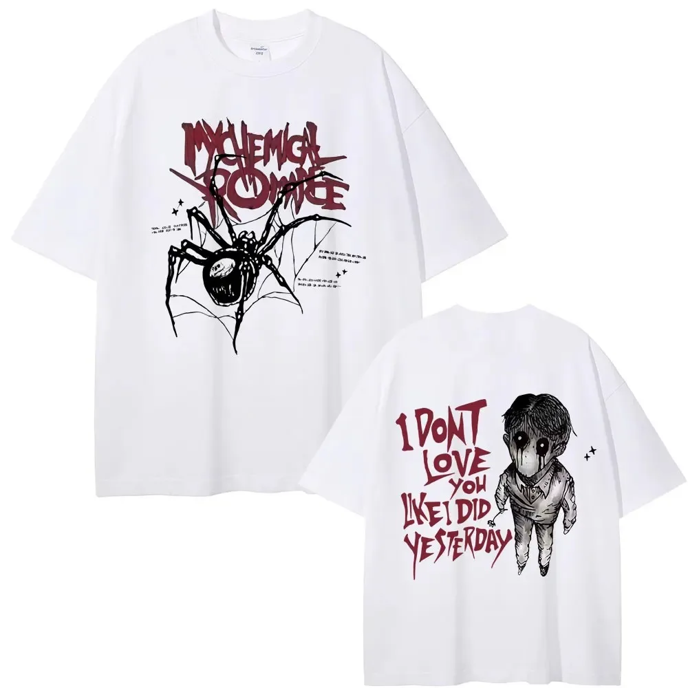 2026 Hot My Chemical Romance The Black Parade & I Don't Love You Spider Print Men's Rock Punk Emo Summer Women and Men T-Shirt