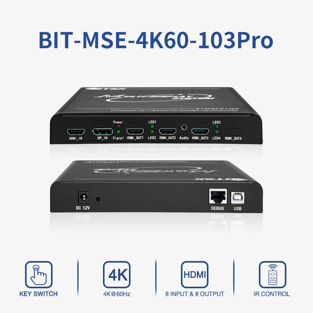 X 4K Multi-Screen Switchers Video Splicer Device EDID Programmable  2x1 3x1 Video Switcher 2x3 3x3 2x2 Video Wall Controller