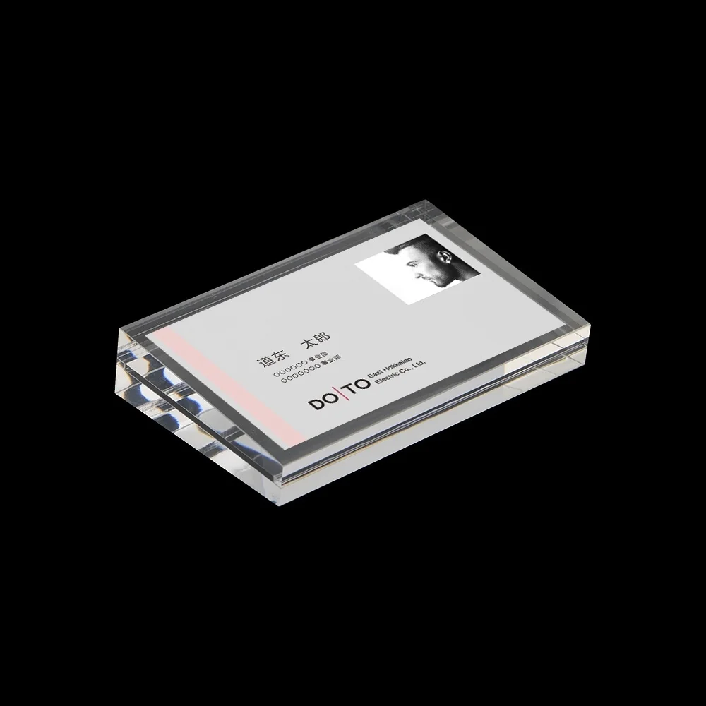 54x100mm Acrylic Block Frame Pricing Cube Sign Holder
