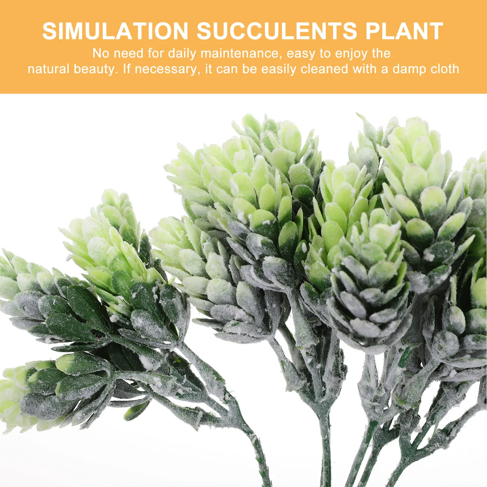 

6pcs Simulation Succulents Plant Decor Realistic PVC Faux Green Room Office Desk Plants Easy Maintenance Natural Beauty Clean