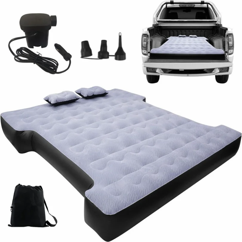 Colchón inflable grueso para coche, colchón portátil para coche, colchón de aire grueso para cama de camioneta, colchoneta gruesa para dormir para camping transfronterizo