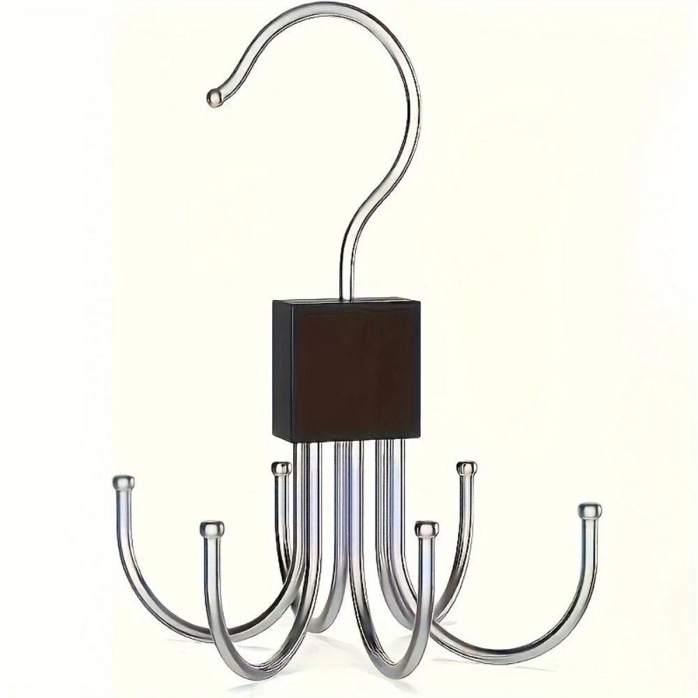 

Набор из 3 вращающихся настенных крючков с 6 захватами, полированная деревянная поворотная вешалка, компактное крепление на дверь/стену для пальто, сумок и головных уборов