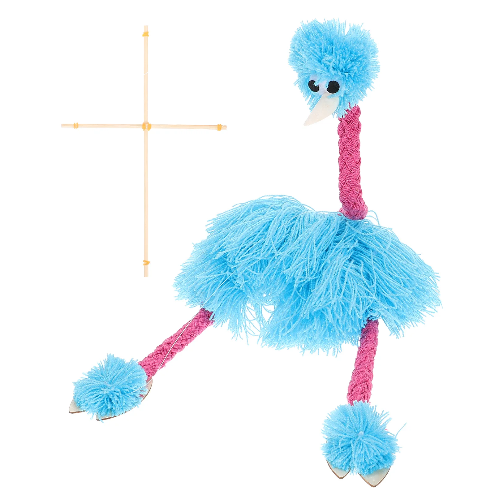 Strusie lalki Marionetka dla dzieci Zwierzęta Aldult Ostrich Śmieszne drewniane dziecko Pluszowe zwierzęta Ptak Marionetki