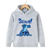 Disney Stitch Spider-Man Children's Street Fashion Sweatshirt Boys and Girls Tops Children's Sports Pullover Outdoor Sports Hood