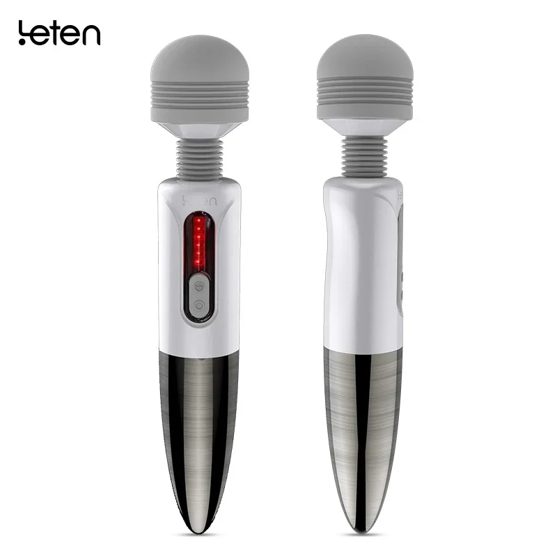 Leten Huge Head Vibrator for Female Masturbation Orgasm, AV Magic Wand Massager Nipple Clitoris Stimulator Sex Toys for Woman