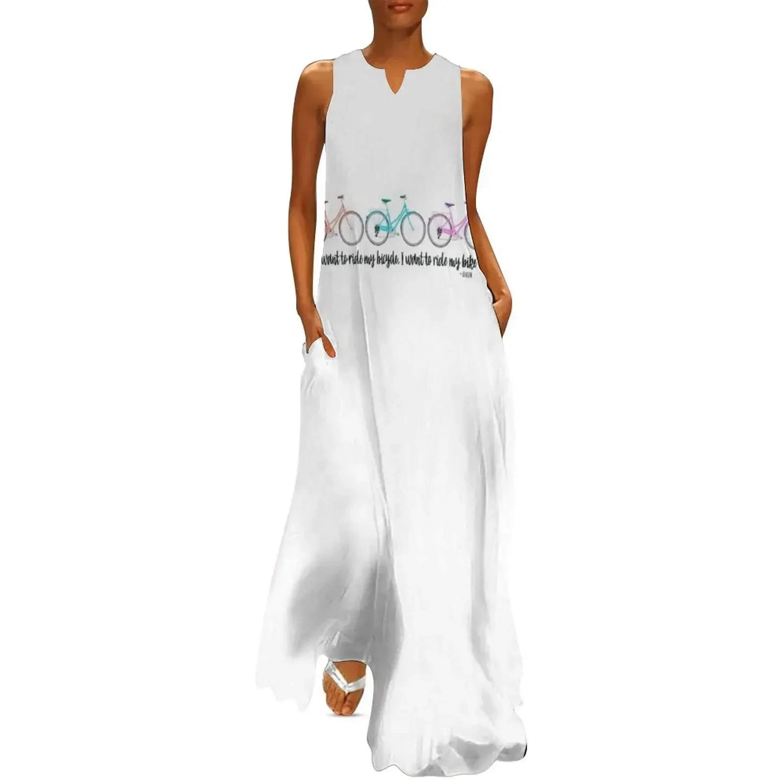 

Queen I want to ride my bike Long Dress evening dress women's clothing korea stylish Long dress woman party dresses women