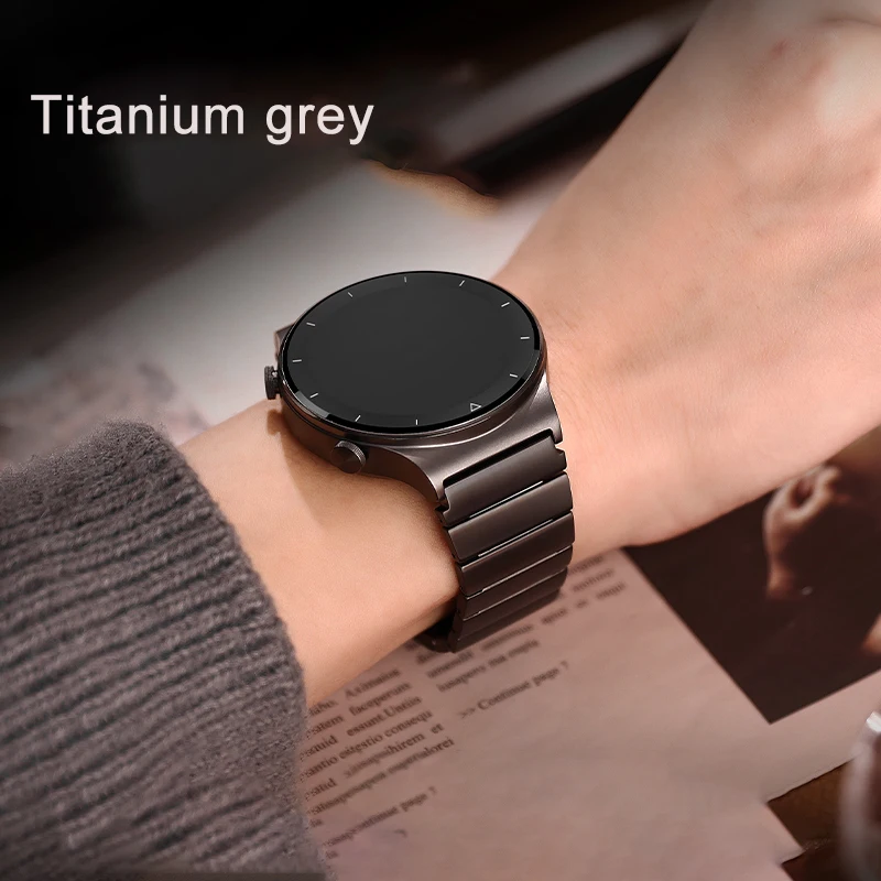 화웨이 시계 GT2 프로 티타늄 Correa 금속 시계 밴드에 대 한 22mm 티타늄 금속 스트랩 시계 3 프로 GT 2e GT2 46mm 손목 밴드