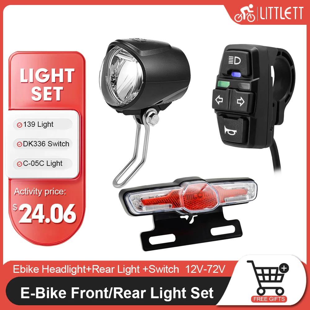 

Передний фонарь и задний фонарь для электрического велосипеда, группа кабелей переключателей DK336, детали для электронного велосипеда, используется для сигнальной лампы, указателя поворота и звукового сигнала