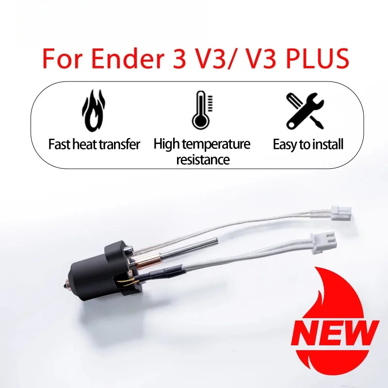 

Integrated Hotend Kit for Ender 3 V3 / Ender 3 V3 Plus 3D Printer All-in-One Hot End Assembly High Temp Resistant Replacement