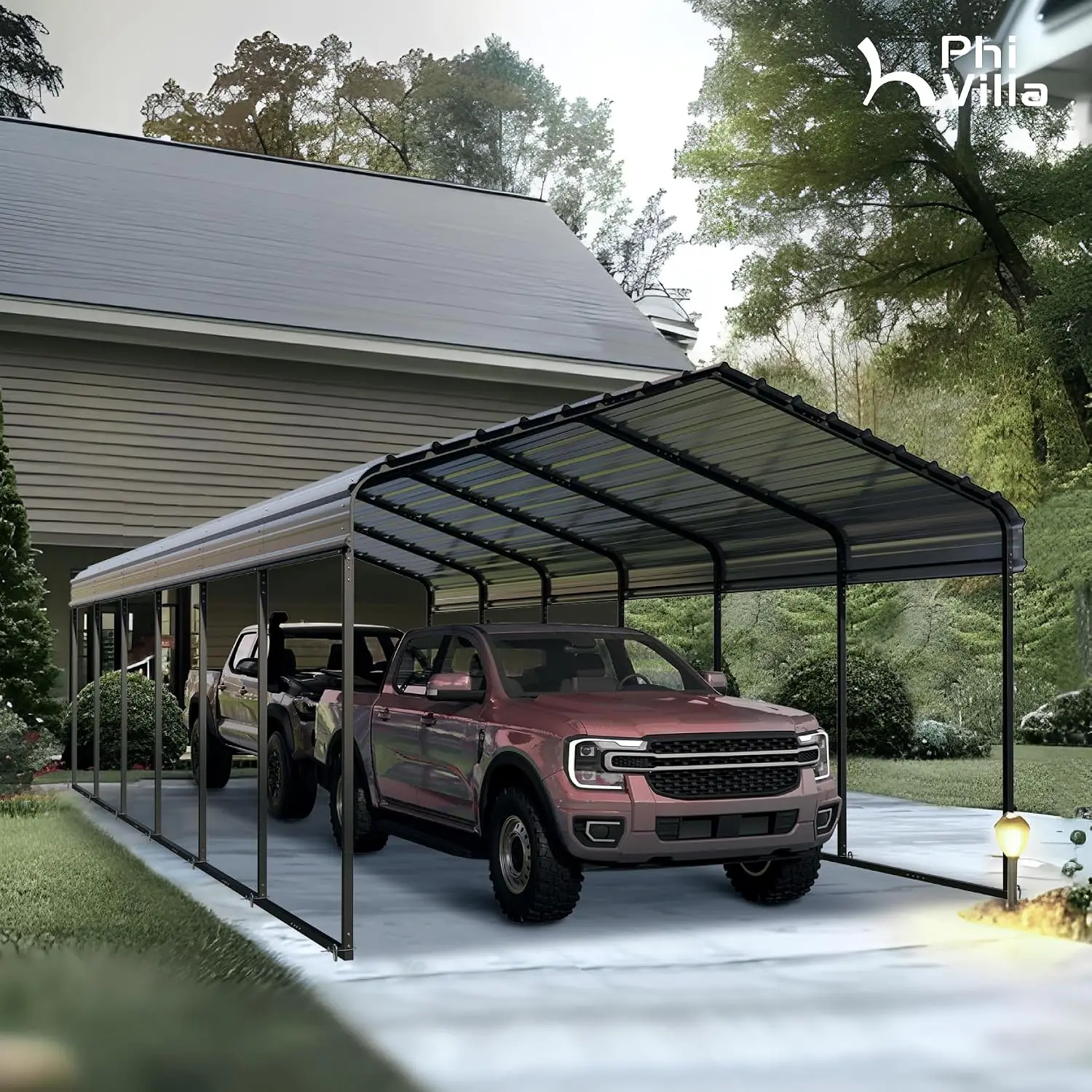 12x30 Metal Carport Canopy Heavy Duty Car Port Garage, Customized