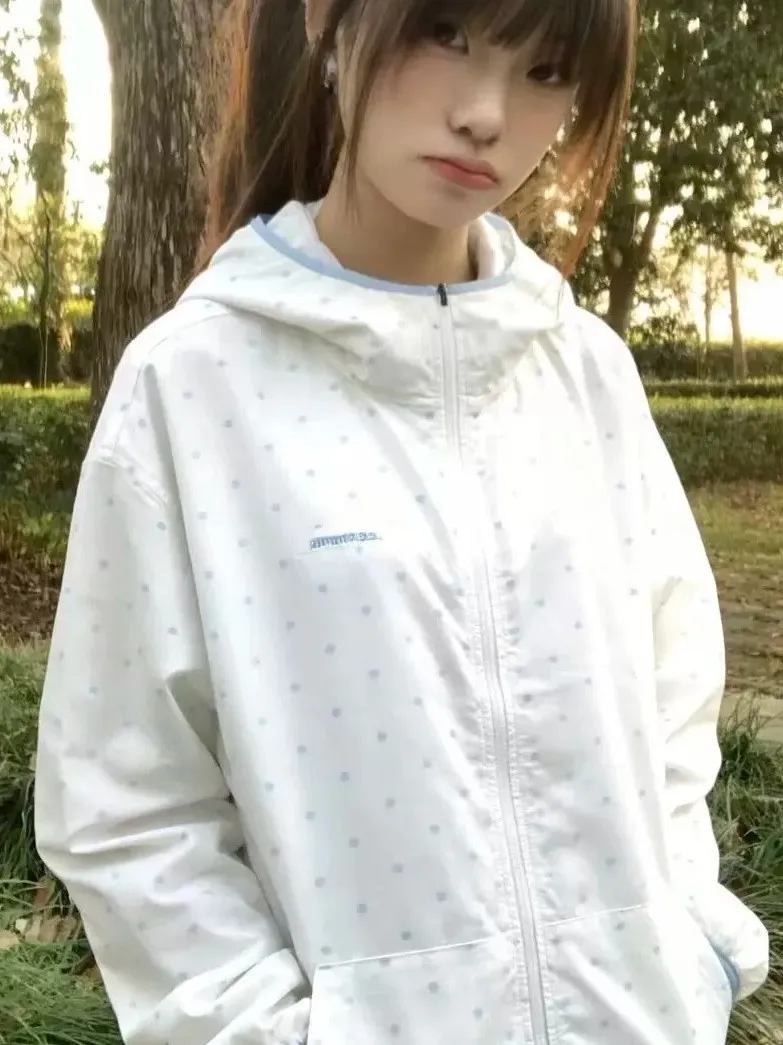 2026 New Korean Style Casual Light Weight Breathable Women's Summer Hat Sun Protection Clothing Long Sleeve Zipper Coat