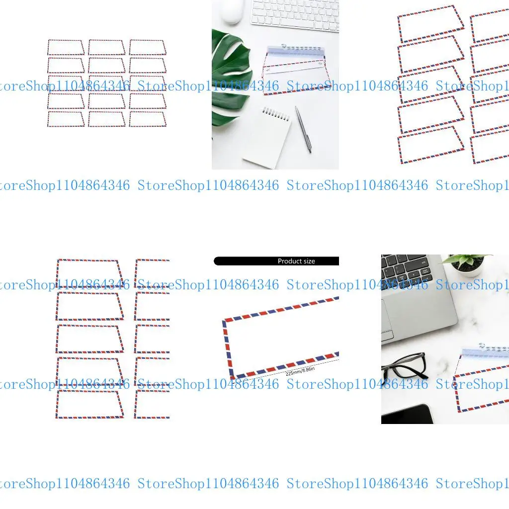 

5asd 5/15/20pcs Air Mail Envelopes Invitation Letter Envelopes Airmail Envelopes for Parties Holiday Postcard Showers