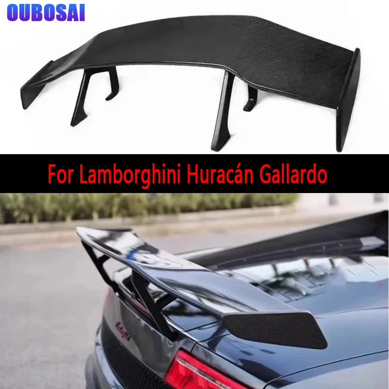 Para Lamborghini Huracán Gallardo LP550 LP560 LP570 aletas traseras de fibra de carbono alerón trasero ala de coche reequipamiento de la parte trasera de automóvil