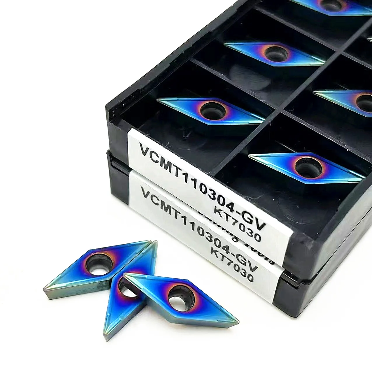 Alta qualità VCMT110304 GV KT7030 inserto in metallo duro lavorazione dell'acciaio VCMT 110304 GV KT7030 inserto per tornitura interna carburo di tungsteno