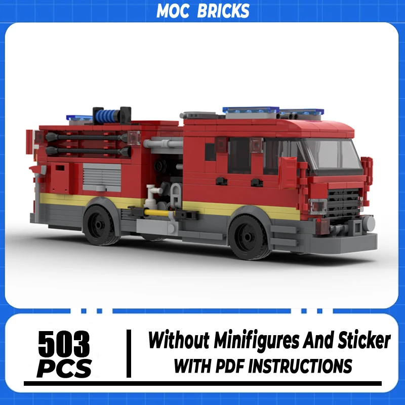 

Moc Building Blocks Модульная пожарная машина | Технология модели двигателя 2, пожарная модель, кирпичи, сборка «сделай сам», подарочная игрушка