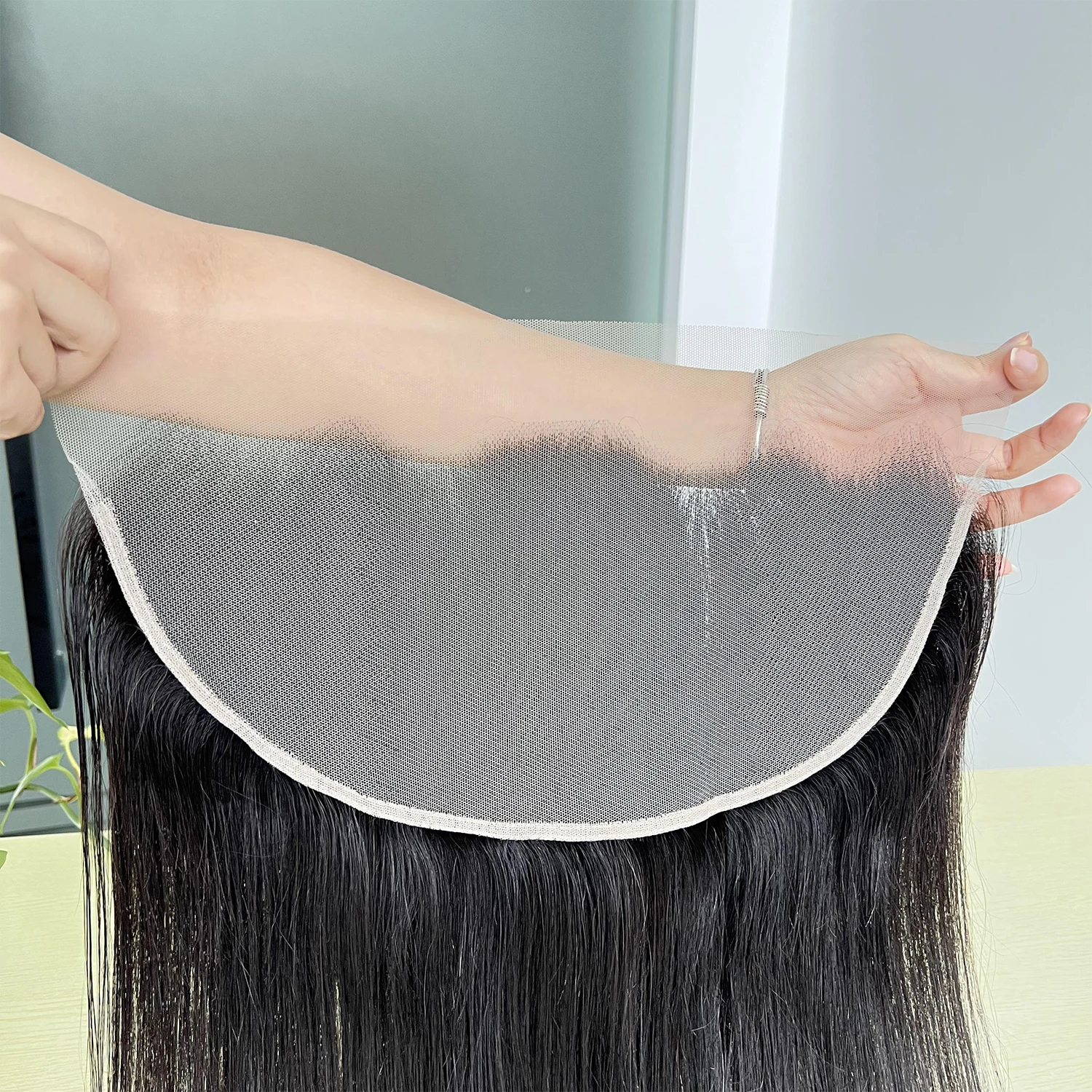 SWANEE 13x6 encaje Frontal recto Invisible transparente encaje derretido pieles 100% pelucas de cabello humano para mujeres negras extensiones de cabello