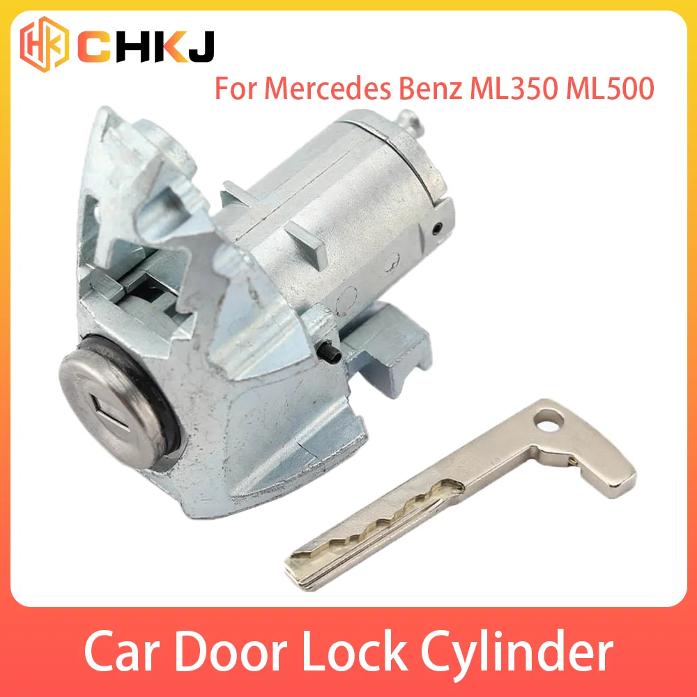 CHKJ For Mercedes Benz ML350 ML500 Car Left Door Lock Cylinder Auto Replacement Door Locks Latch with 1 Key