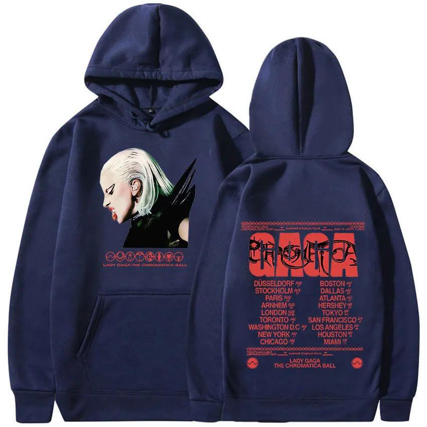 g791-35 Lady Gaga Chromatica Ball パーカー Singer Lady Gaga The Chromatica Ball Tour 2024 Hoodie Men Women