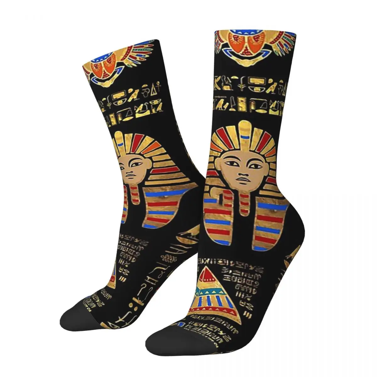 Sock for Men Hieroglyphs And Deities Egyptian Mythology Ancient Egypt Gods Atum Horus Osiris Printed Crew Sock Seamless Gift