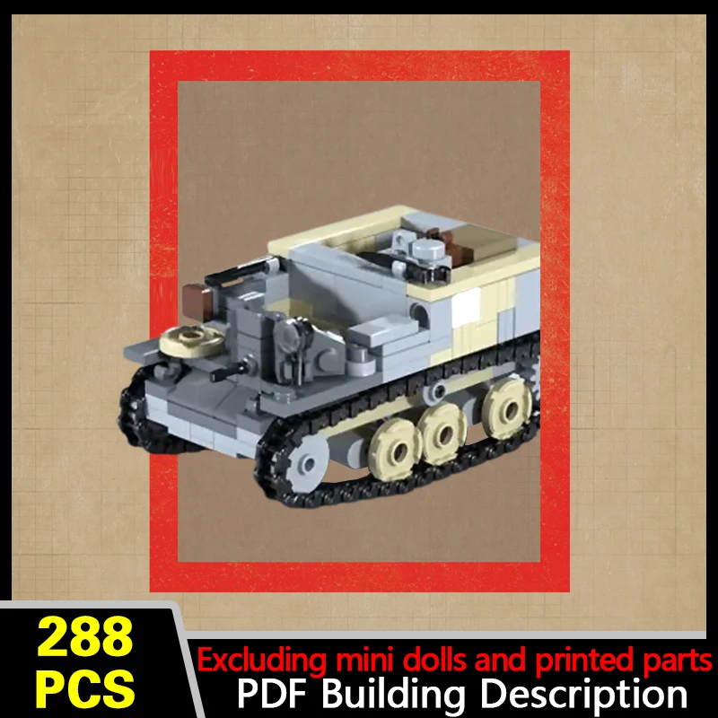 British Machine Gun Carrier Model MOC Building Bricks War Equipment Modular Technology Gifts Holiday Assemble Children Toys Suit