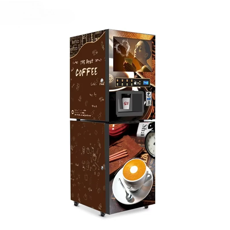 Fast Self Cleaningcoin Payment System Vending Coffee Machine Magnetic Frothing Nozzle Automatic Vending Coffee Machine