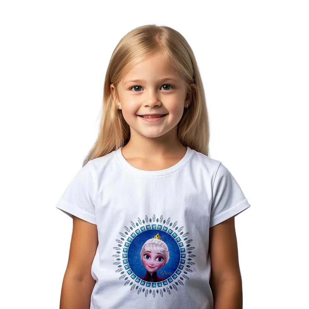 

Frozen Anna Elsa Princess Print Girls Clothes 2 3 4 5 6 7 8 9 Years Kids T Shirt Baby Children T-Shirt Kids Clothes Tee