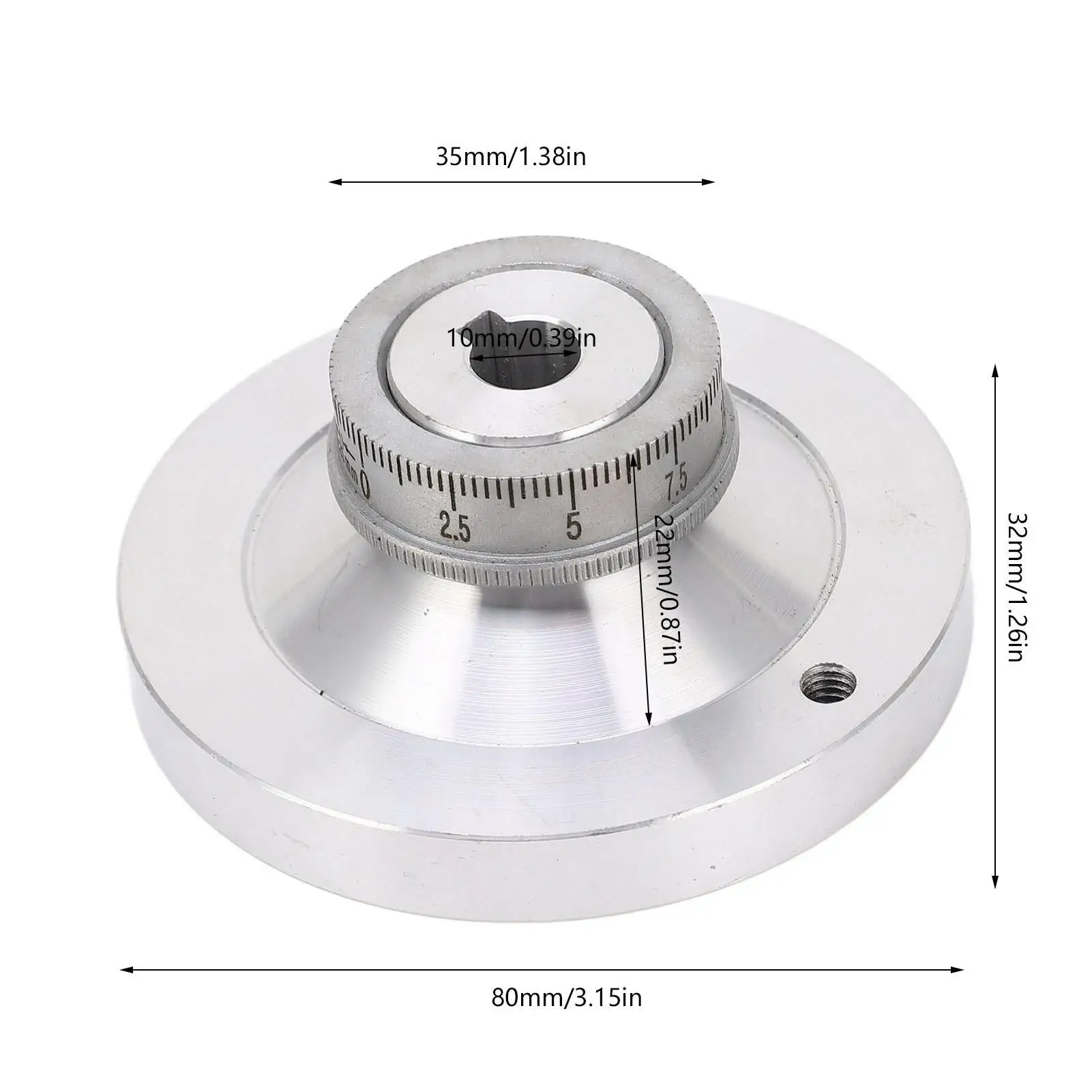 80mm Aluminum Alloy Hand Wheel with Crank Handle for 7x12 7x14 Mini Lathes - Upgrade Your CJ18A Lathe!