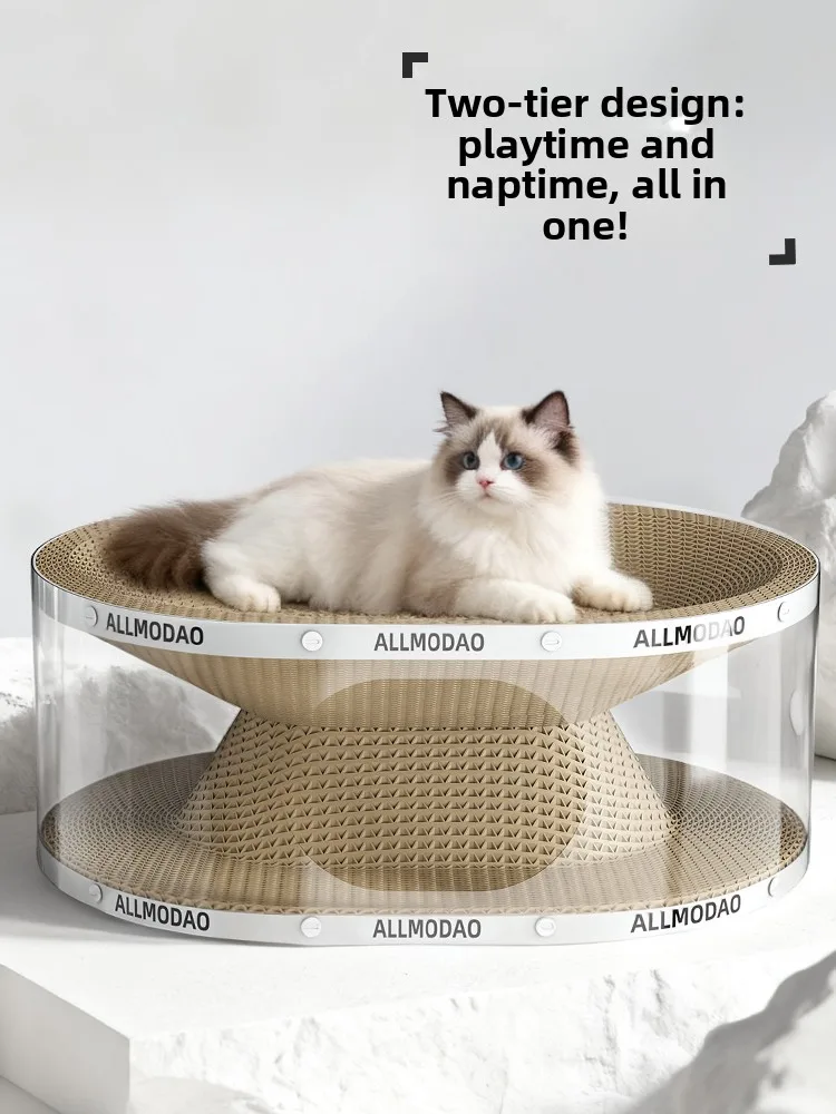 tiragraffi-verticale-integrato-grandi-piccoli-medi-gattini-adulti-carta-ondulata-senza-bordi-per-tutte-le-stagioni