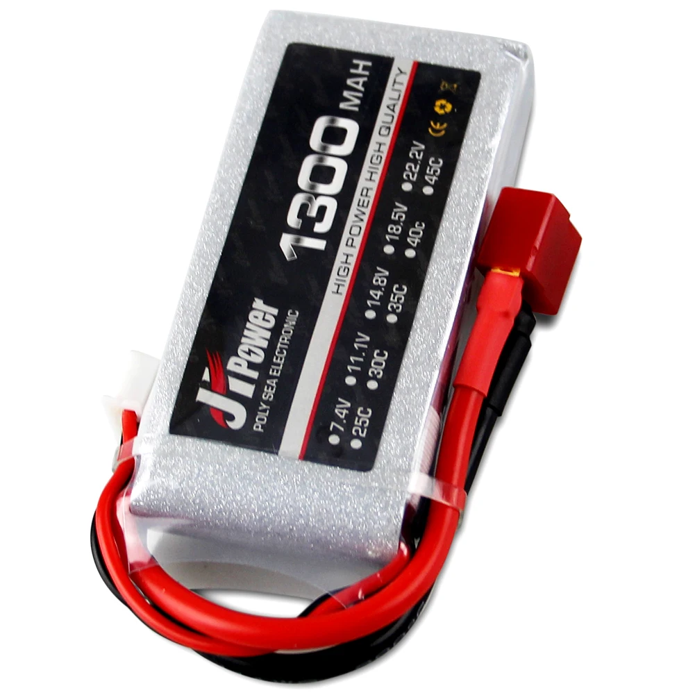 JH Power 2S 3S 4S 5S 6S RC LiPo Battery 7.4V 11.1V 14.8V 18.5V 22.2V 1300mAh 25C 45C 100C  for RC Car Helicopter Boat RC Drone