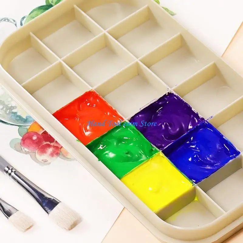 H37F Portable Artist Brush Cleaner 16 Hole Multi-Function Brush Washer with Palette