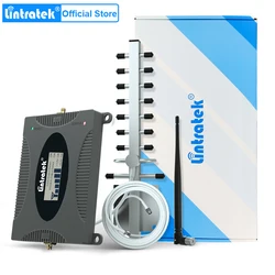 Lintratek 3G Cellular Signal Amplifier GSM Repeater 900 2G 3G 4G 1800 2100MHz 850 Mobile Phone Network Booster Yagi Antenna Set