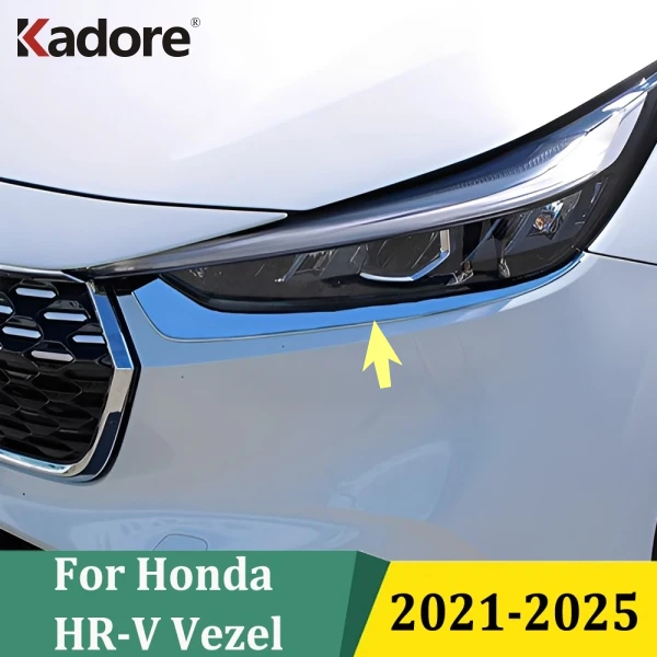 

Для Honda HR-V Vezel 2021 2022 2023 2024 2025 передняя фара, лампа для бровей, накладки на фару, рамка, внешние аксессуары