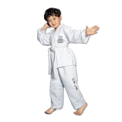 Professione ITF Taekwondo uniforme bianco Taekwondo Dobok squisito ricamo TKD vestito per bambini adulti