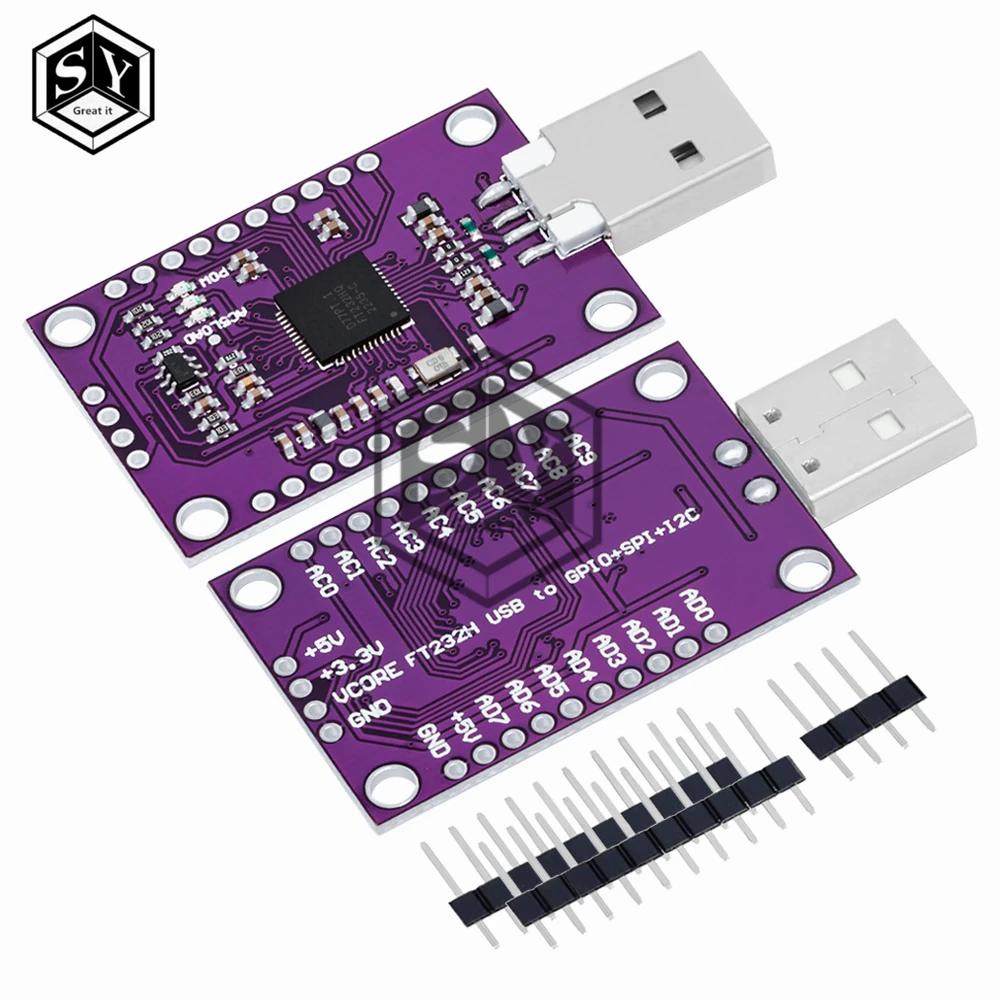 NEW MCU FT232H USB to JTAG UART FIFO SPI I2C High Speed Multifunction FT232H Serial Port Module