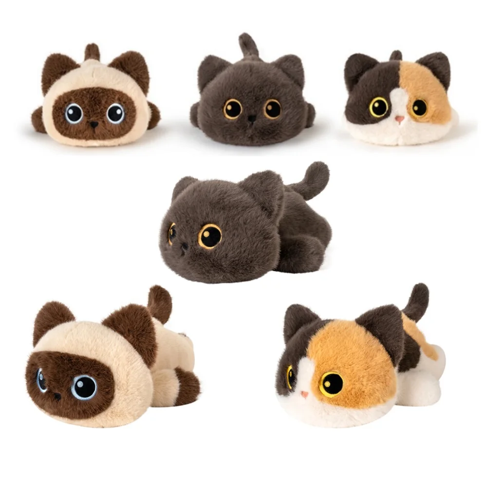 

30cm/11.81in Furry Cat Plush Toy Soft Stuffed Animal Kitten Doll Perfect for Halloween, Easter, Christmas & Birthday Gifts