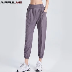 Women Jogger Pants High Waist Loose Sports Yoga Harem Pant Quick Dry Running Trousers With Pocket Gym Fitness Sweatpants Female