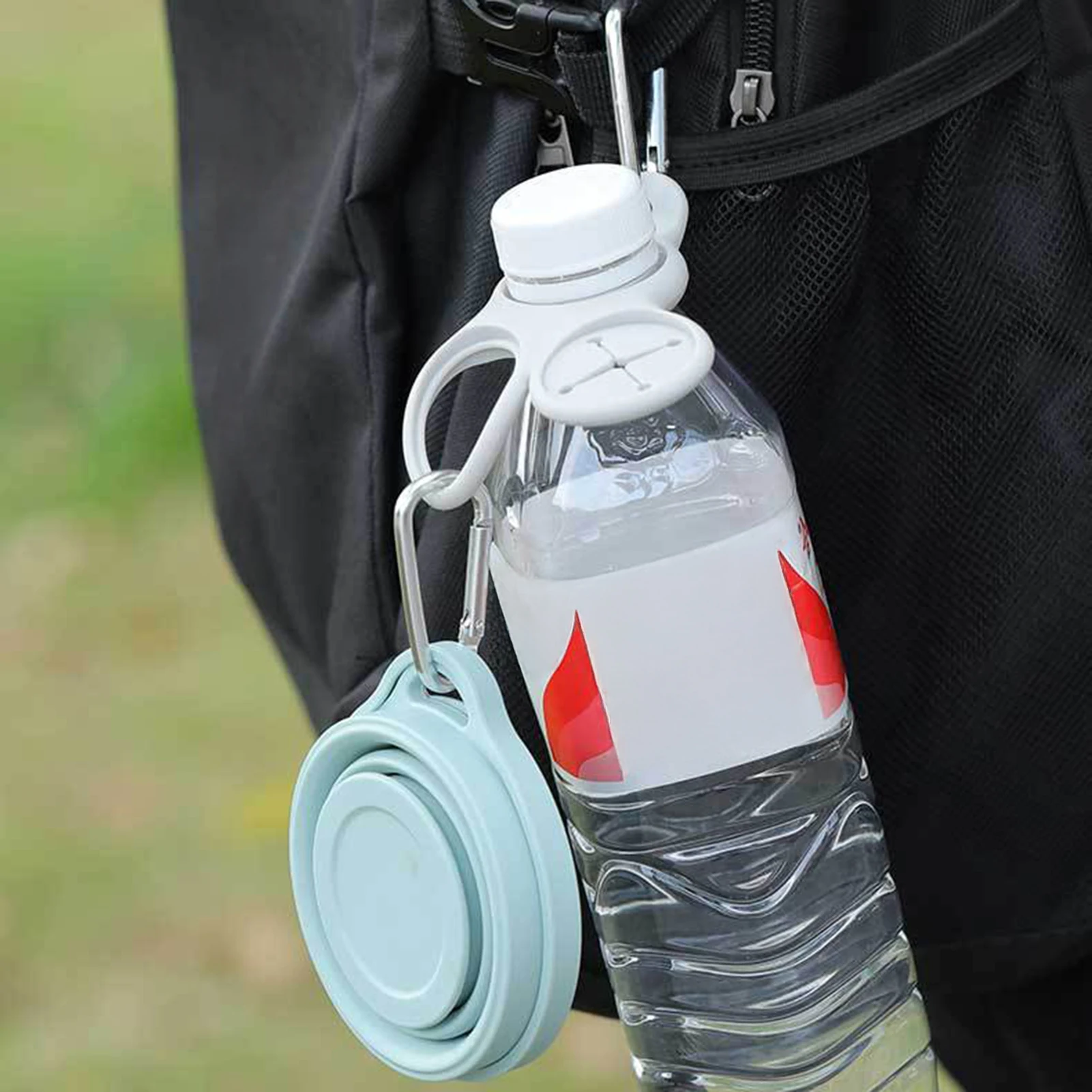 

Outdoor Water Bottle Silicone Hooks Travel Backpack Strap Portable Mountaineering Hanging Clip for Hiking Camping tools