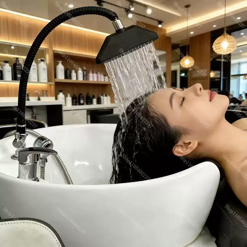 Instrumento de cuidados capilares em cascata com circulação de água para terapia de cabeça para shampoo de medicina tradicional chinesa