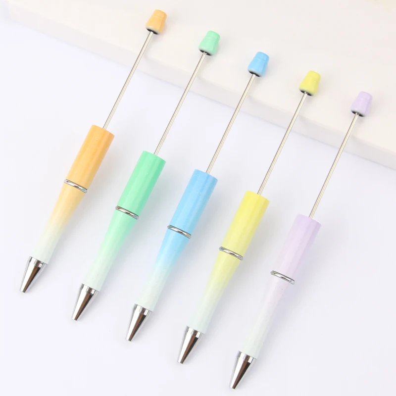 

50pcs New Color Beaded Pen Beadable Ballpoint Pen Pens for Writing Kawaii StationeryWedding Favors Birthday Party Gifts Student