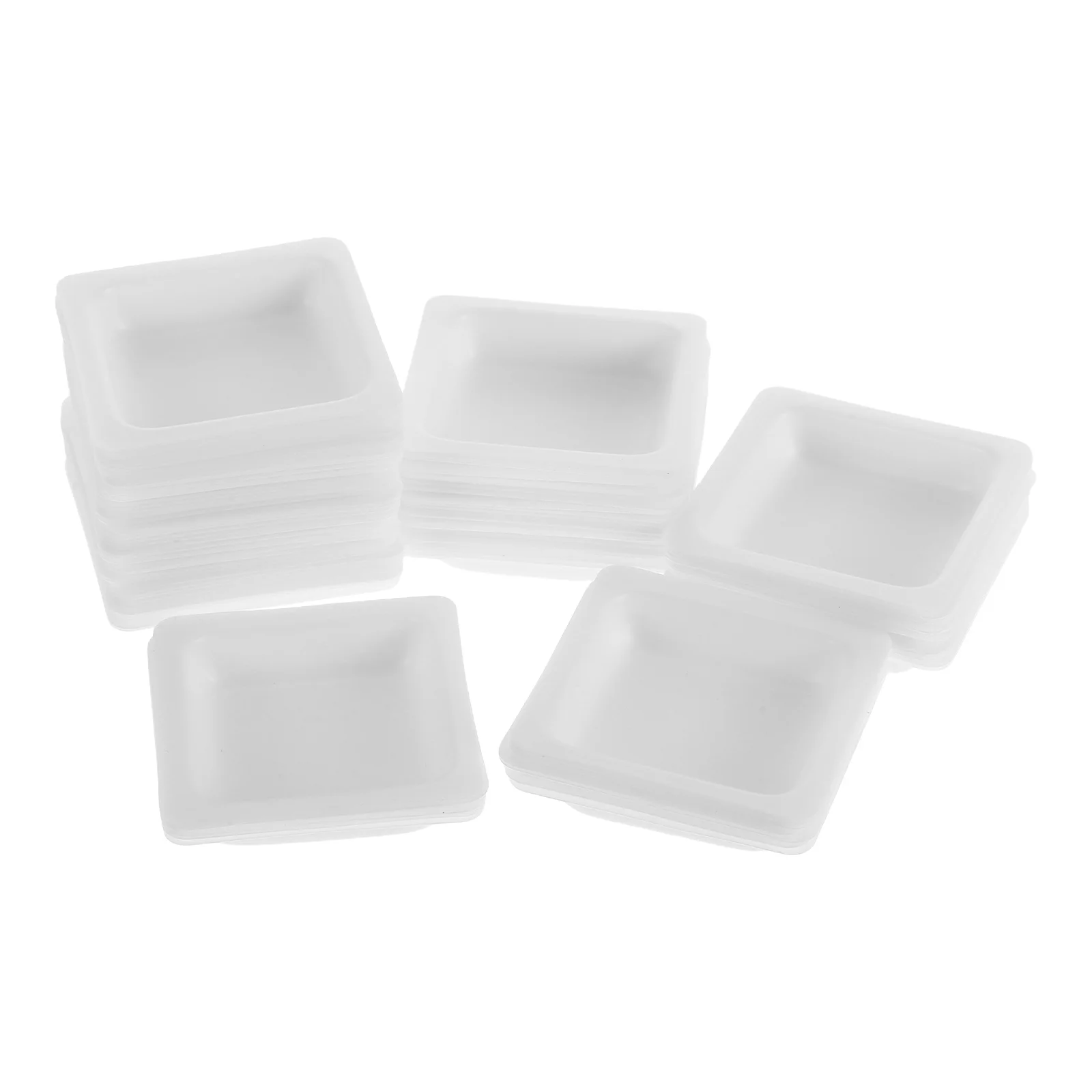 100 Pcs Weighing Dish Measuring Boats Small Laboratory Equipment Dishes Plastic Tray