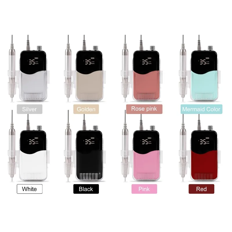 SIMINAIL Wave Brushless Nail Drill Rechargeable Desktop Base 35000RPM Manicure Electric Machine Nail File Cordless Drilling