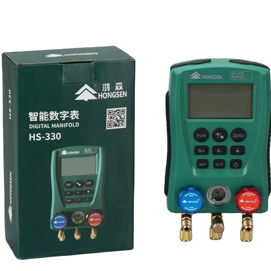 Hongsen HS-330 intelligent digital pressure gauge for ac 89 kinds of refrigerant adaptable