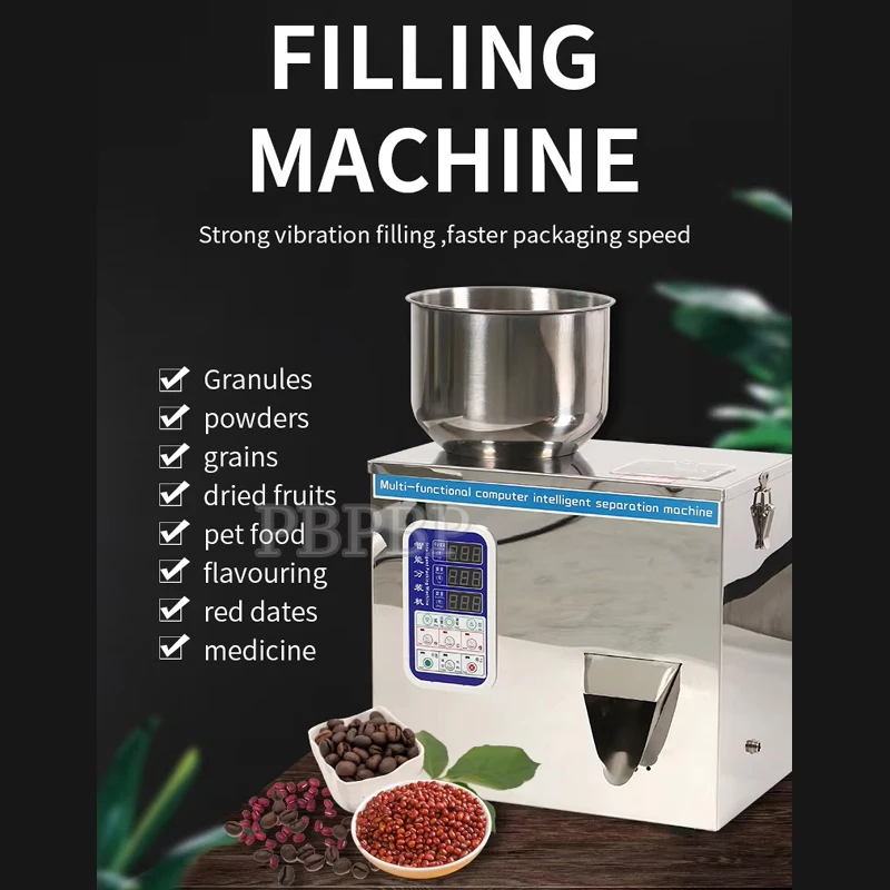 PBOBP Food Automatic Double Vibrator Packing Machine Granular Powder Material Racking Machine Big Hopper Filling Machine