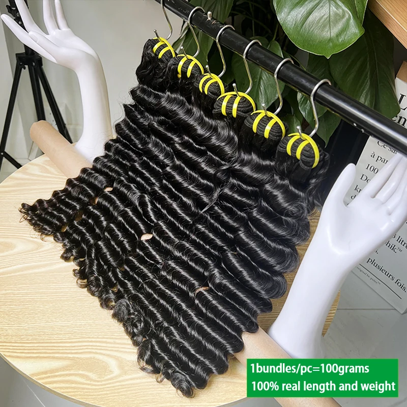 15A 루즈 딥 웨이브 번들 100% 인간의 머리카락 생 버진 처리되지 않은 확장 루즈 웨이브 번들 레미 더블 위브 도매