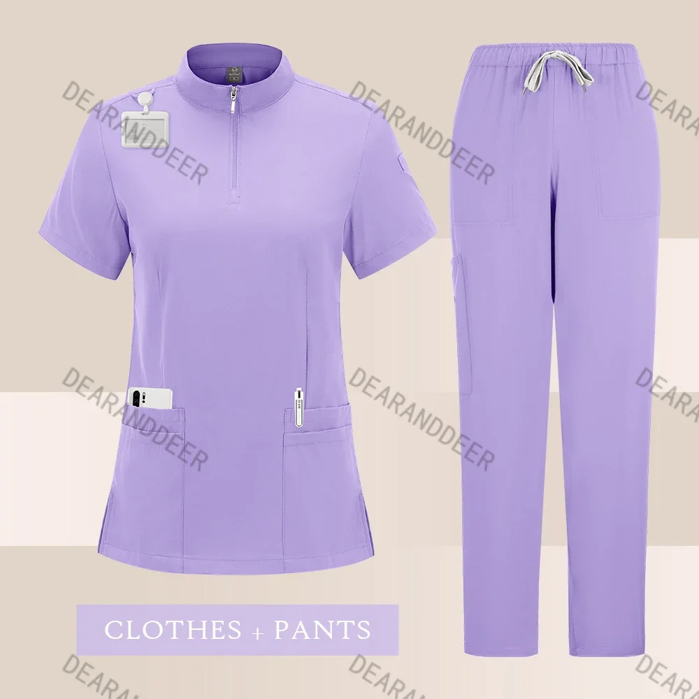 Uniforme clinique médical de couleur pure, UC, beau soignant, clinique dentaire, hôpital pour animaux de compagnie, médecin, ensemble de proporclinique